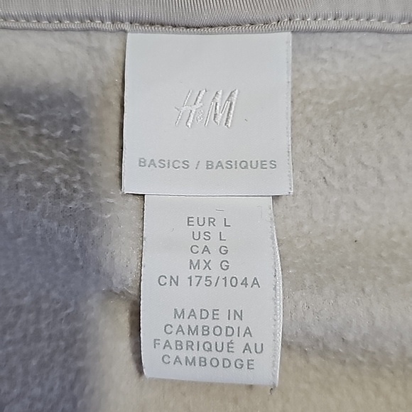 H&M large cream colour half zip hoodie - Picture 5 of 6